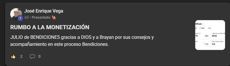 Testimonio real de un miembro del Club BJ — rumbo a la monetización