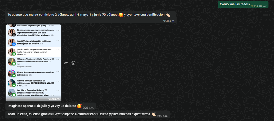 Testimonio real de un miembro del Club BJ — comisiones crecientes